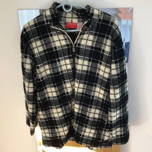 Plaid over-sized sweater